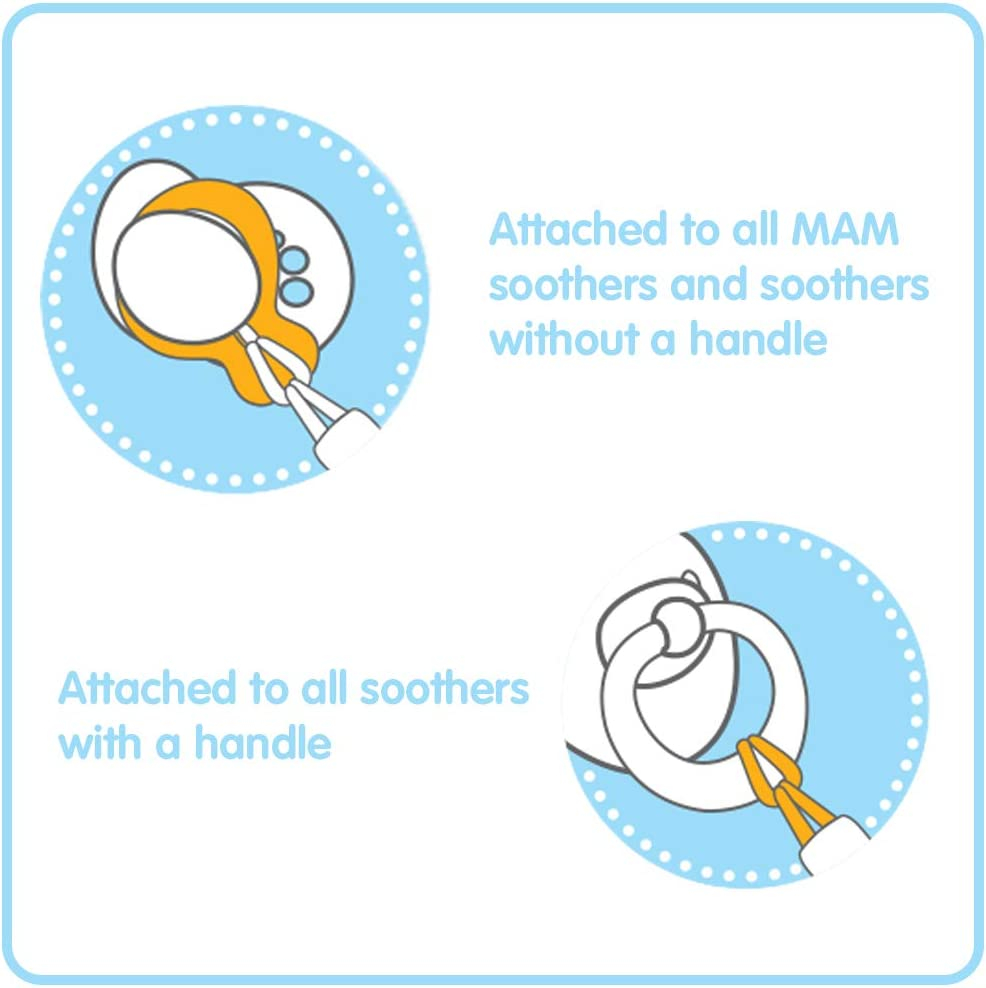 MAM Pacifier Clip & Clip It! Baby Pacifier Holder (0+ Months) | Shopee ...