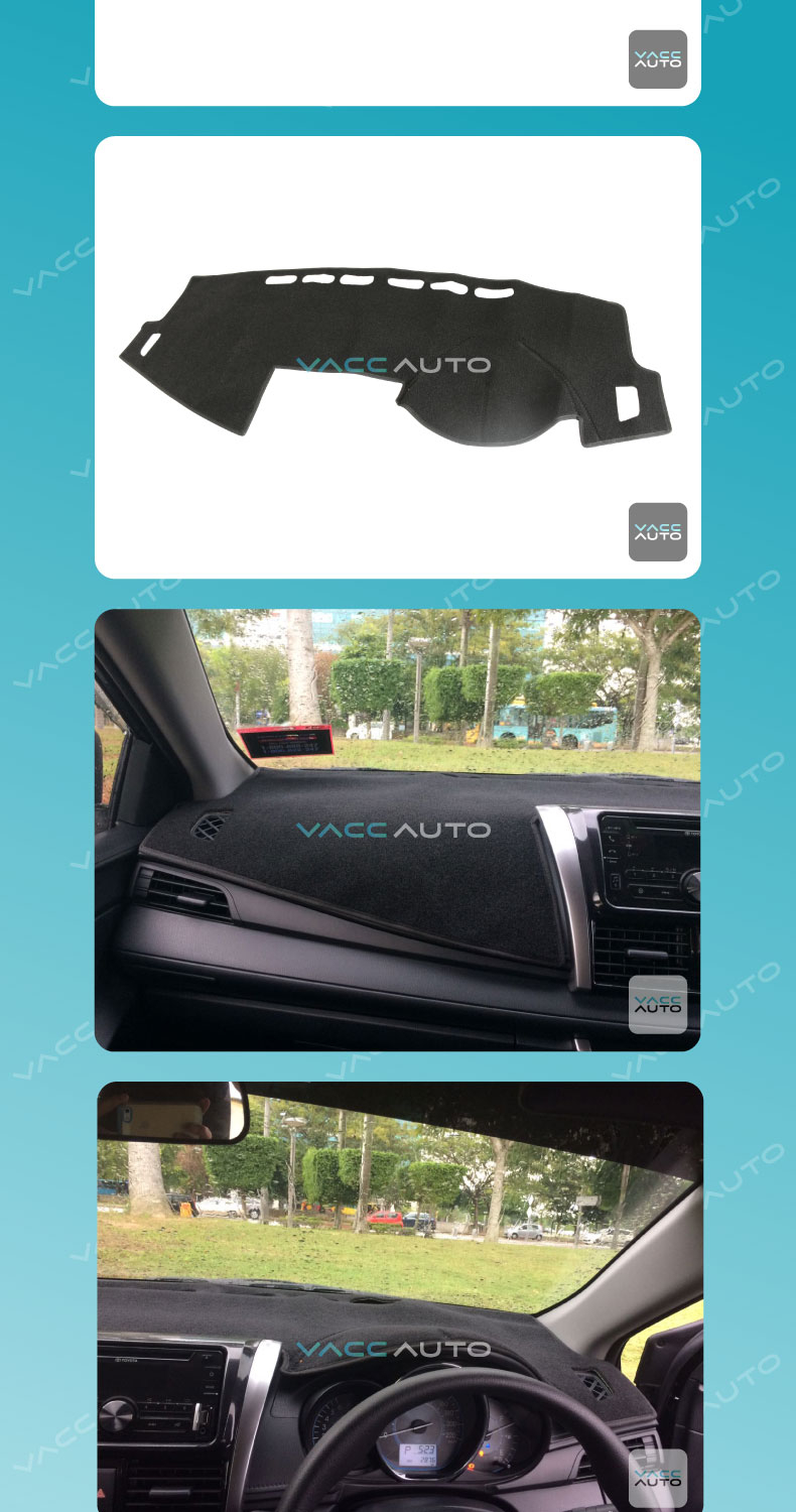Toyota Vios (3rd Gen) Dashboard Carpet Non slip Dash Mat Sun Shade
