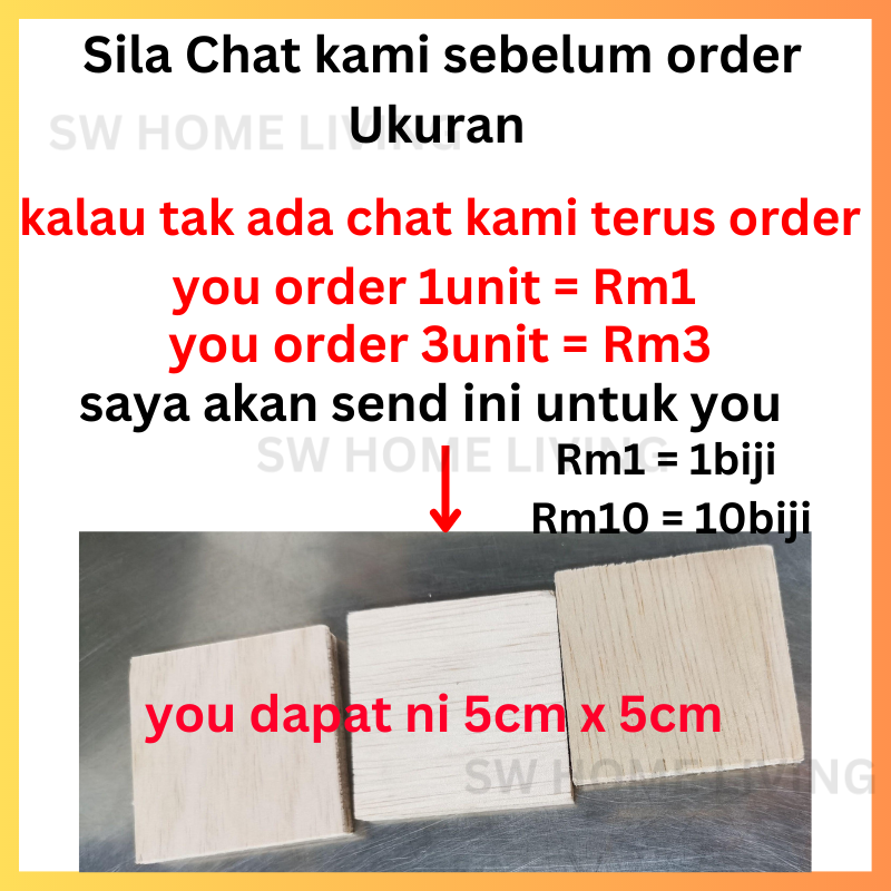 Papan MDF board DIY thickness 3mm 6mm 9mm 12mm 15mm 18mm board sheet