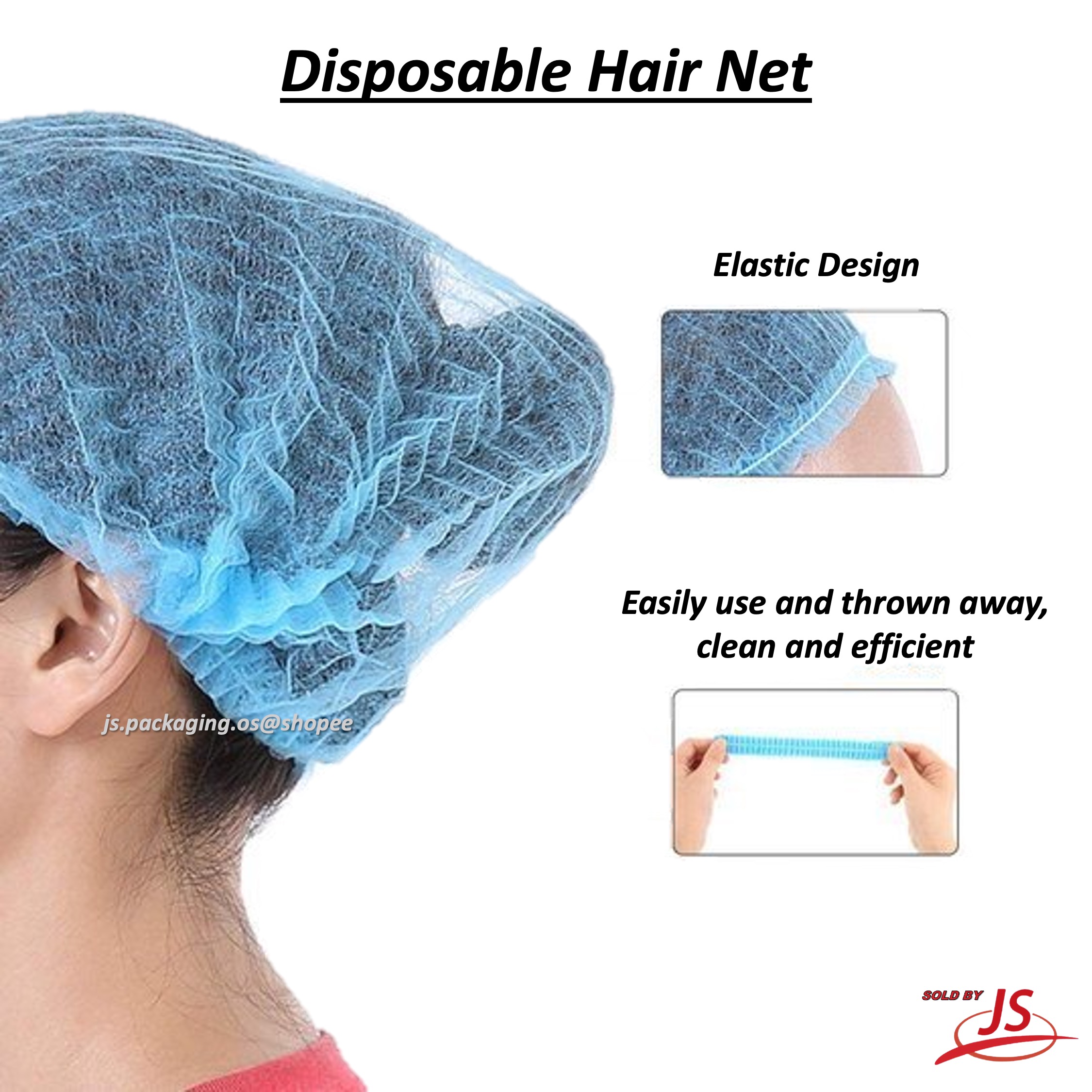 Disposable Non-woven Elastic 17cm/21cm Disposable Hair Net/Hair Cover ...