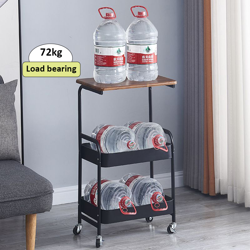 EE HOME Table Top Design 2 Tiers Trolley Rack With Wheel Kitchen Rack ...