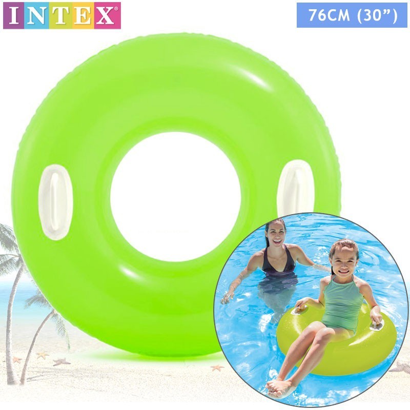 59258 INTEX PELAMPUNG Inflatable HI-GLOSS TUBES Round Pool Buoy Swim ...