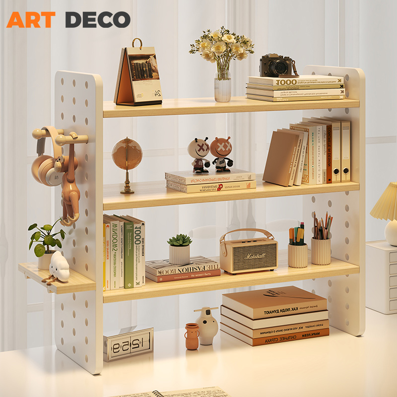 Desktop Rack Rak Meja Multi-layer Storage Rack With Pegboard Desk ...