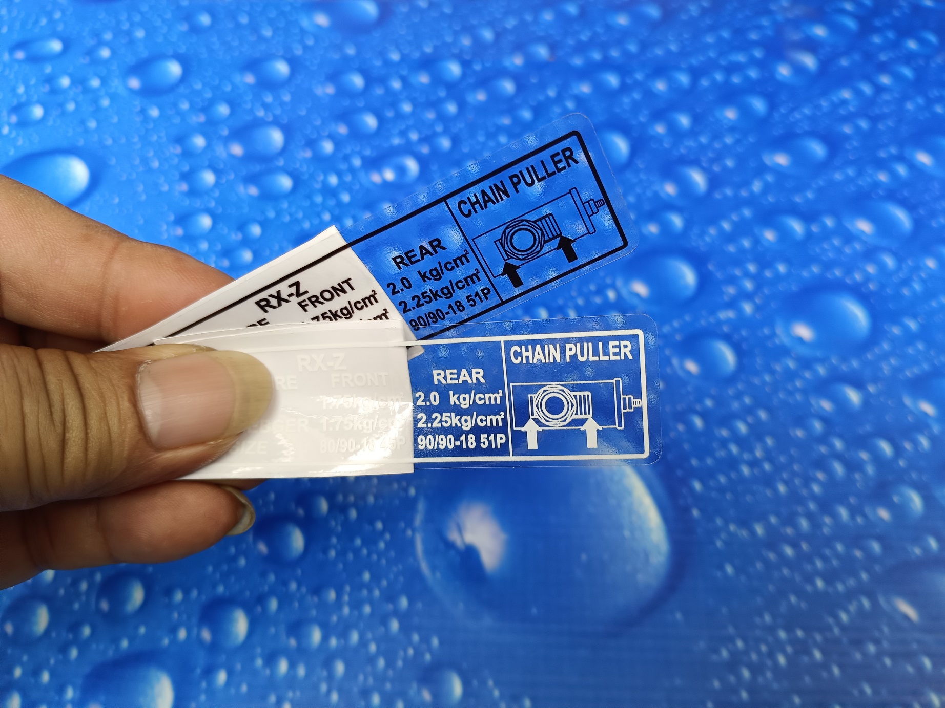 Sticker Rxz Chain Puller Sticker Transparent White&Black | Shopee ...