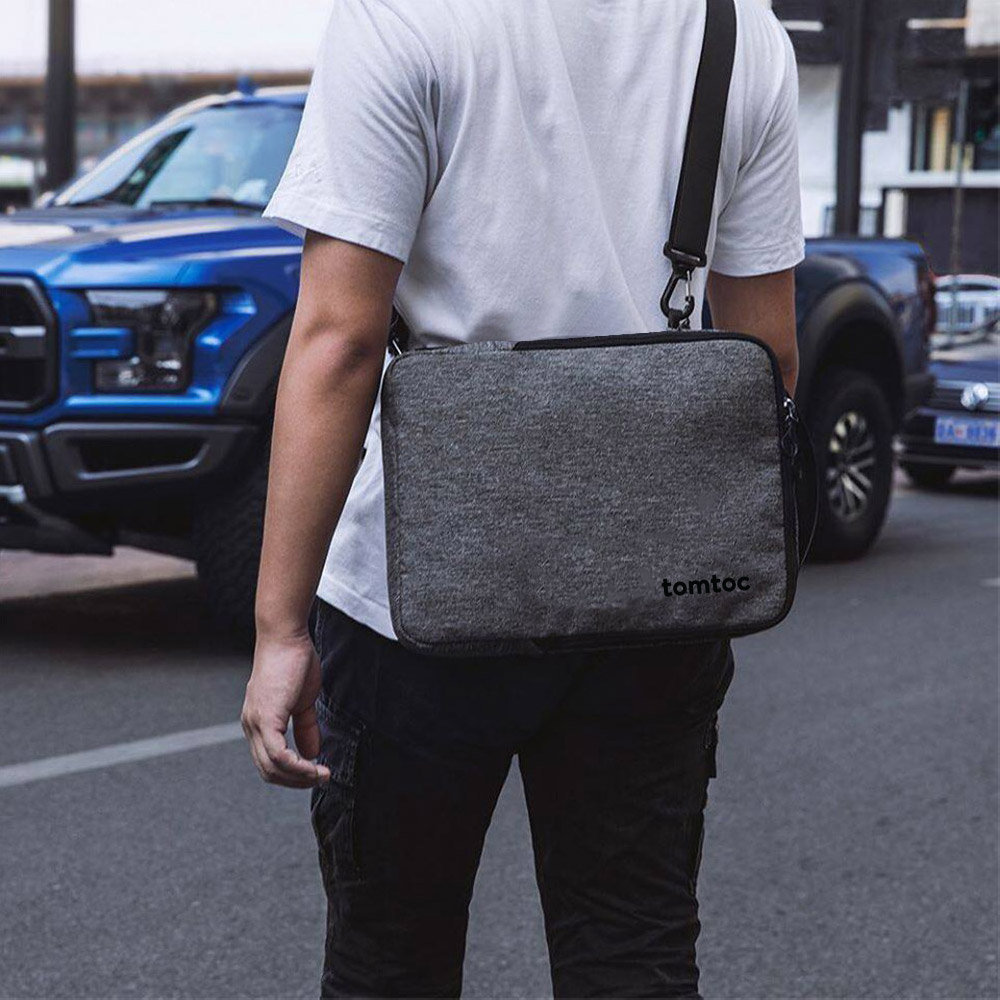 tomtoc 14 Inch Urban Laptop Shoulder Sling Bag iPad Pro 12.9