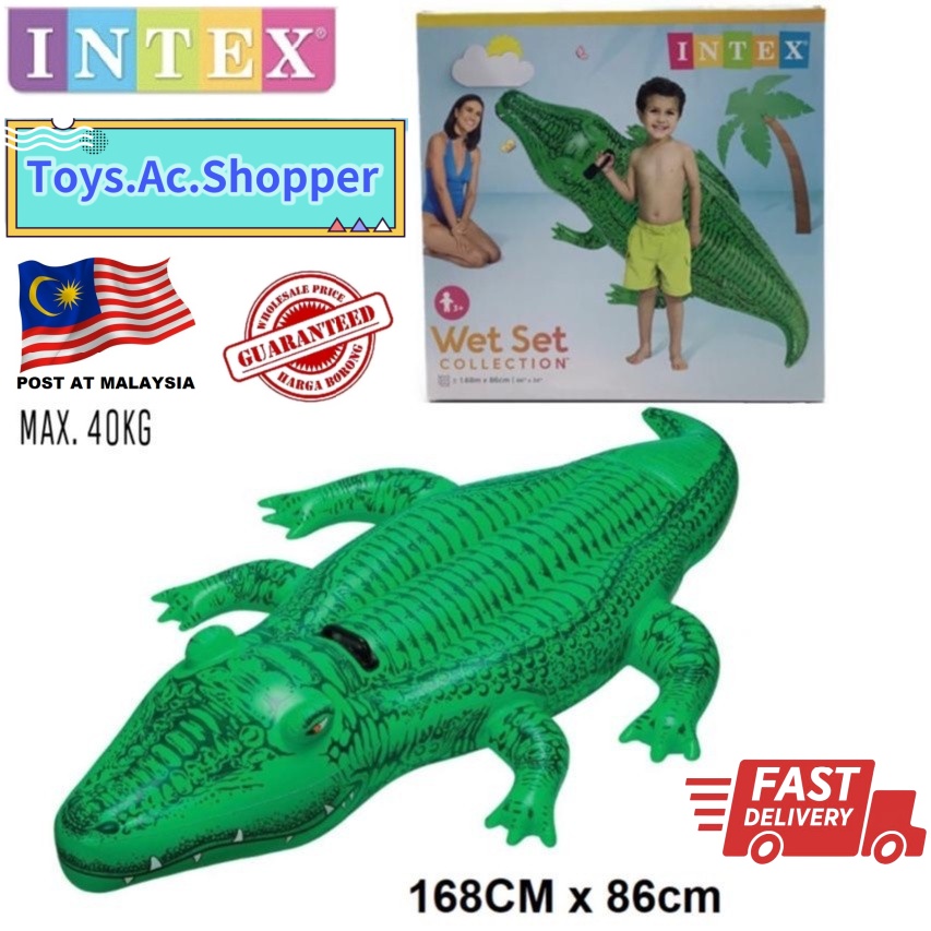 INTEX 58546 Inflatable Crocodile Float Swimming Pool Swimming Ring