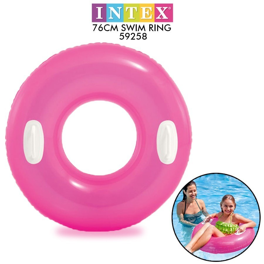 59258 INTEX PELAMPUNG Inflatable HI-GLOSS TUBES Round Pool Buoy Swim ...