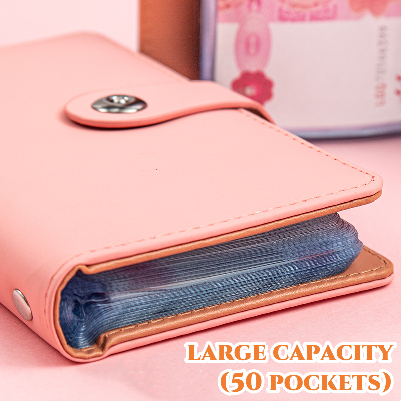 Classic 50 Pockets PU Leather Banknotes Collection Holder Album Receipt ...