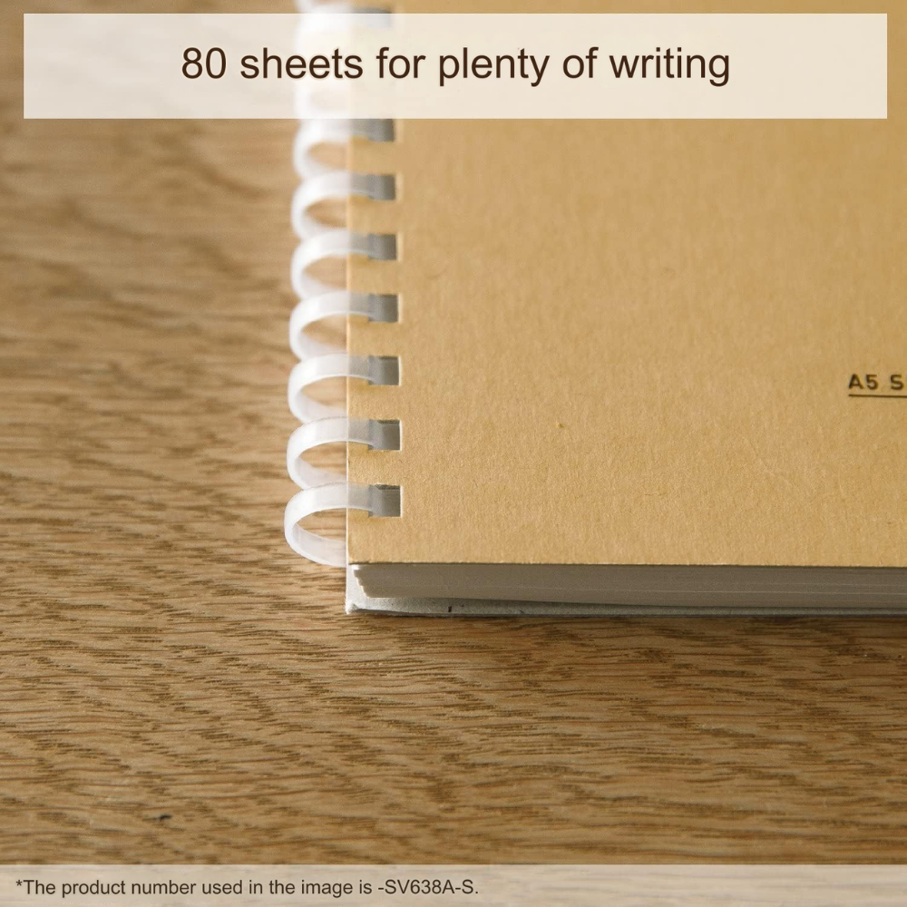Kokuyo Soft Ring Notebook - Natural - Semi B5 A5 7mm Rule 80 Sheets ス ...