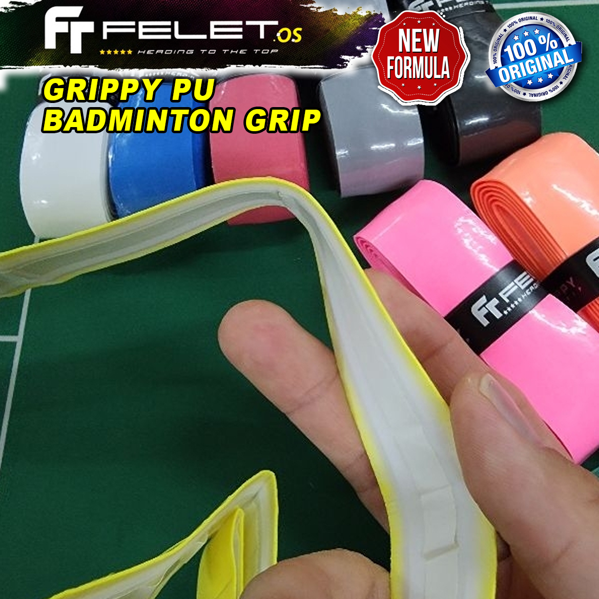 FELET NEW GRIPPY PU GRIP Badminton Grip Racket Grip Badminton Racket ...