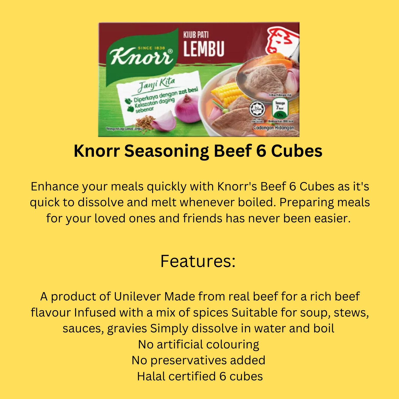 Knorr Kuib Pati Chicken / Ikan Bilis / Tomyum / Beef 60g | Shopee ...