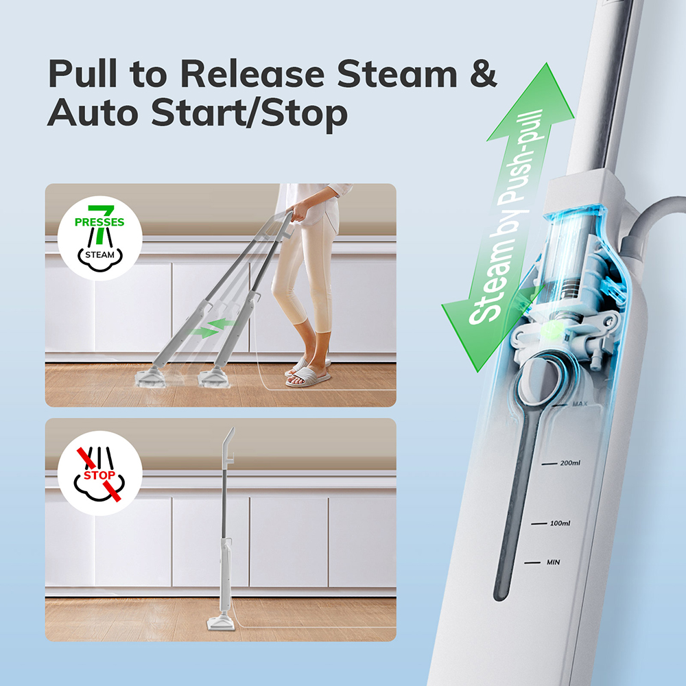 Steam Mop for Hardwood Floors,MultiPurpose Handheld Steam Cleaner for