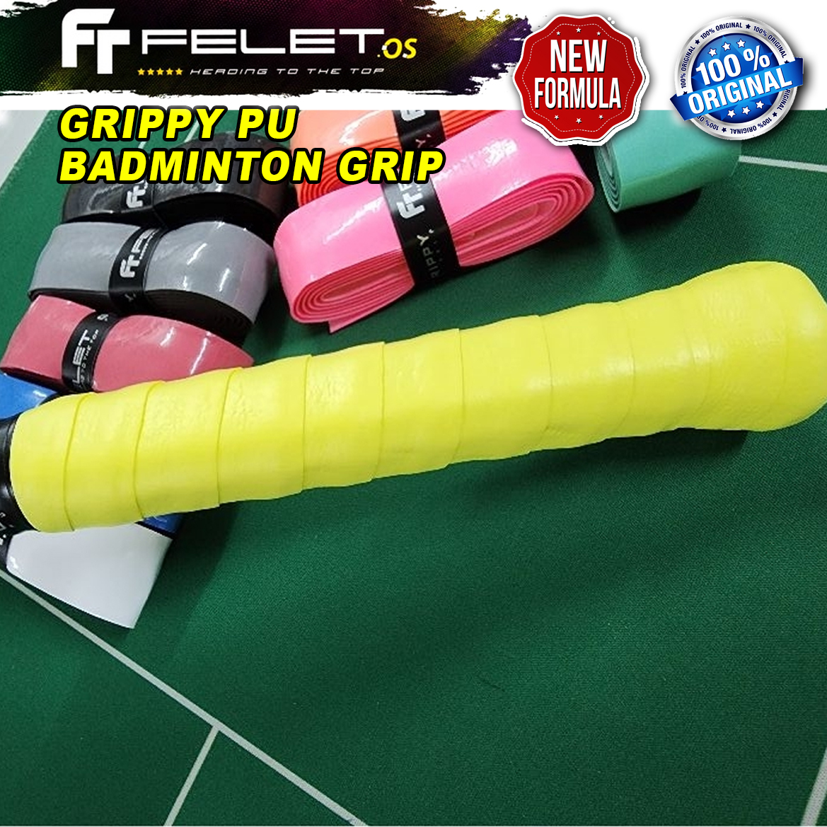 FELET NEW GRIPPY PU GRIP Badminton Grip Racket Grip Badminton Racket ...
