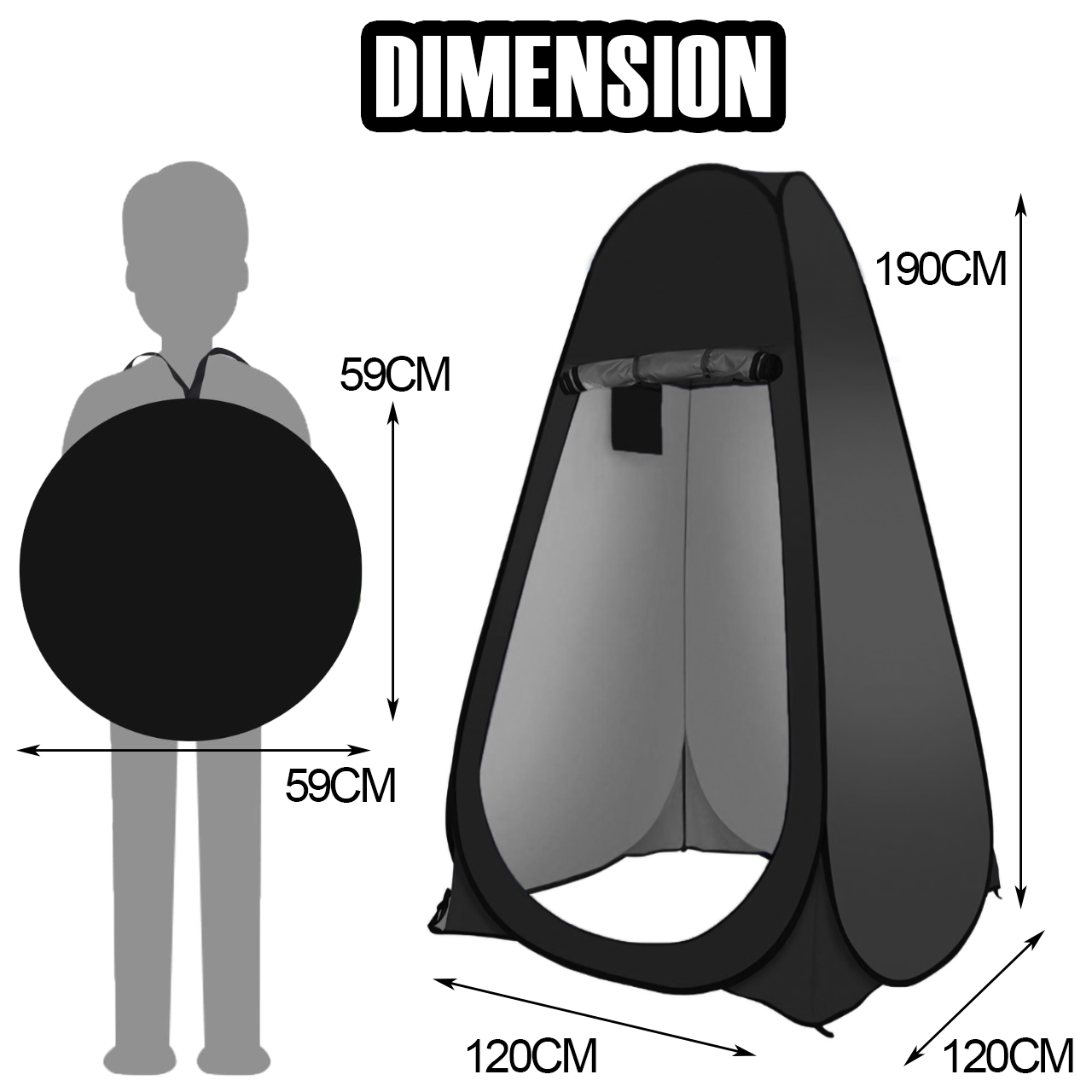 NEVERLAND Changing Tent Khemah Camping Outdoor Toilet Tent Fitting Room