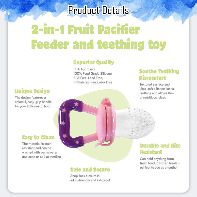 [Little B House] Feeding Pacifier Baby Fresh Food Fruits Feeder Bite ...