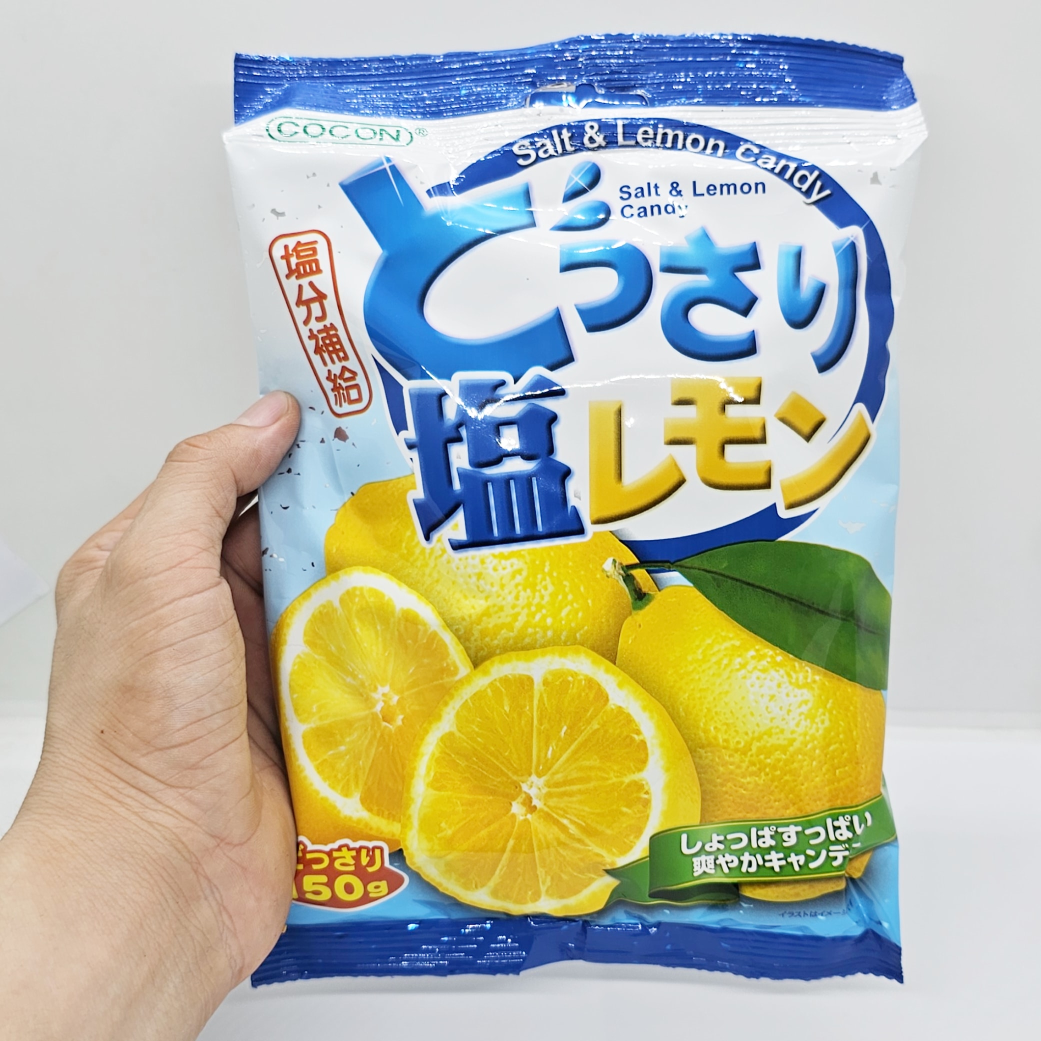 COCON SALT AND LEMON CANDY [150G/ HALAL] どつさリ塩レモンキヤンデー Gula Gula Limau ...