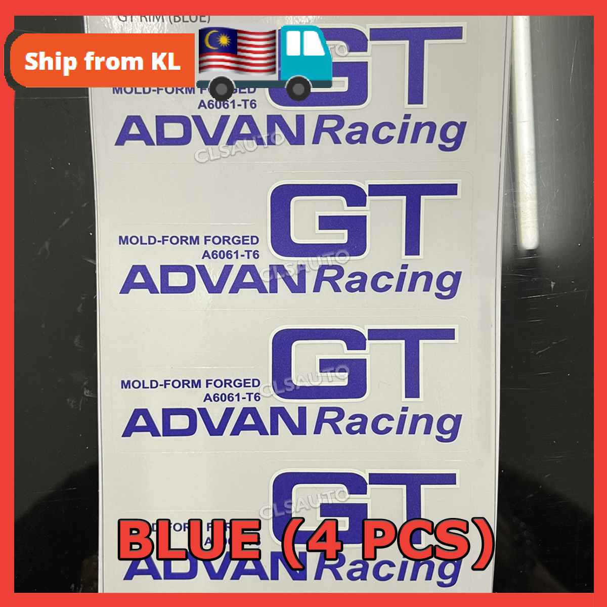 GT Sticker Car Rim Sports Wheels 4pcs Two Tone Colour White Black ...