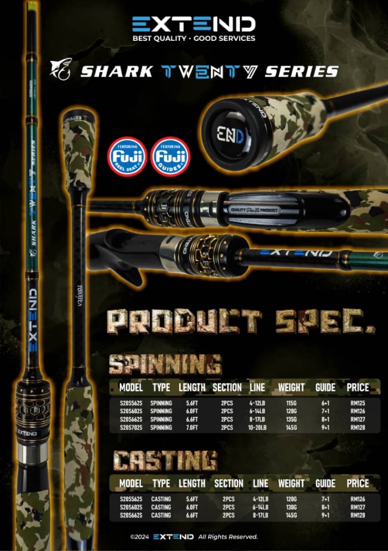【Jom Pancing】 FREE 3 MONTH WARRANTY!!! EXTEND SHARK 20 SERIES SPINNING ...