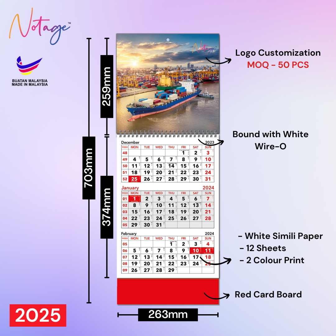3 Months Wall Calendar 2025 Hand Tear Calendar large calendar 12 sheets ...