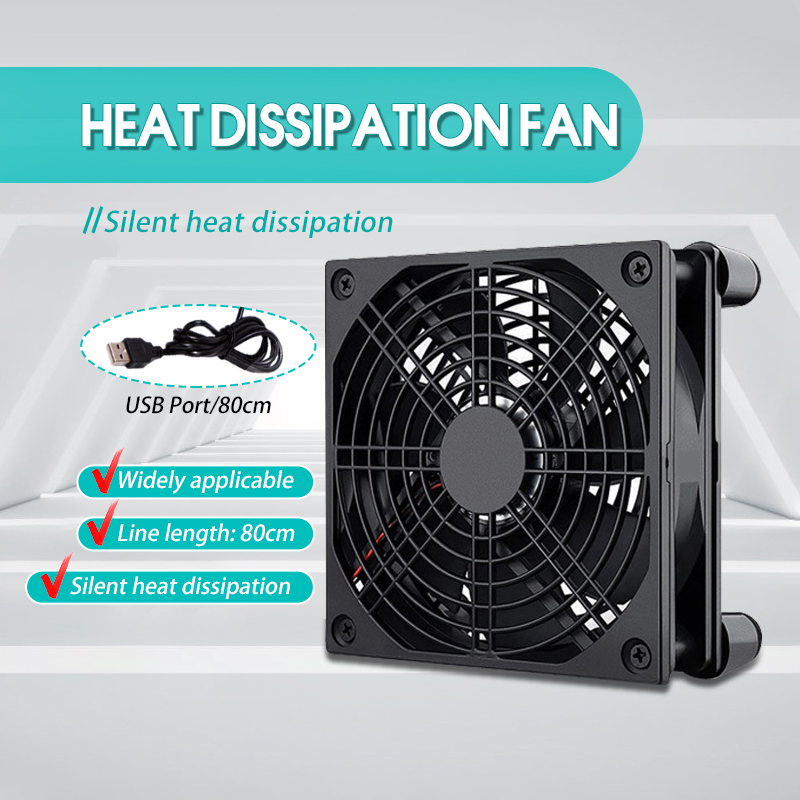 Powerful WiFi Router Cooling Fan 1800RPM USB Router Fan Modem Cooler ...