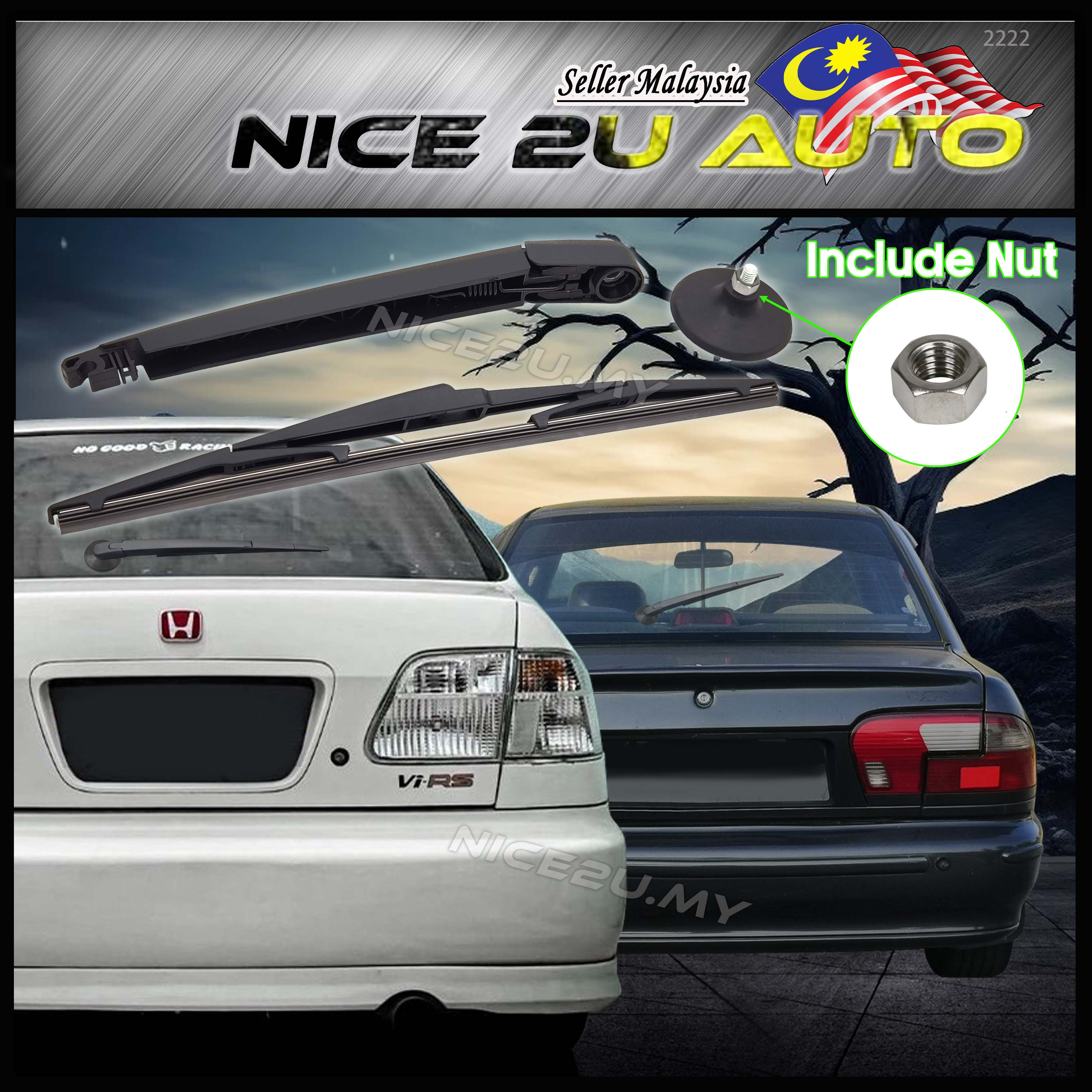 Universal Rear Glass Dummy Wiper Kereta Sedan Wira Saga Iswara Saga BLM ...