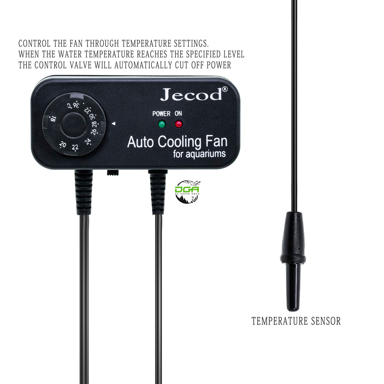 Jecod Aquariums Automatic Aquarium Temperature Settings Cooling Fan 