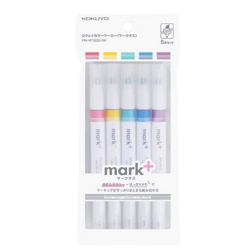 Kokuyo PM-MT200 Mark+ Two Way Color Highlighter Fineliner Marker PM ...