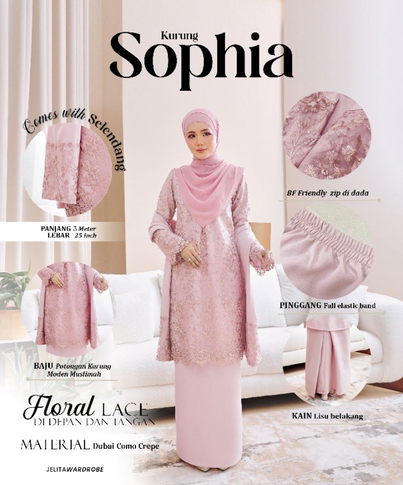KURUNG LACE SOPHIA RAYA JELITA WARDROBE | Shopee Philippines