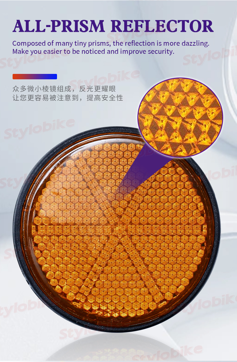 Universal Reflector Warning Light Motorcycle Pemantul Cahaya Light ...