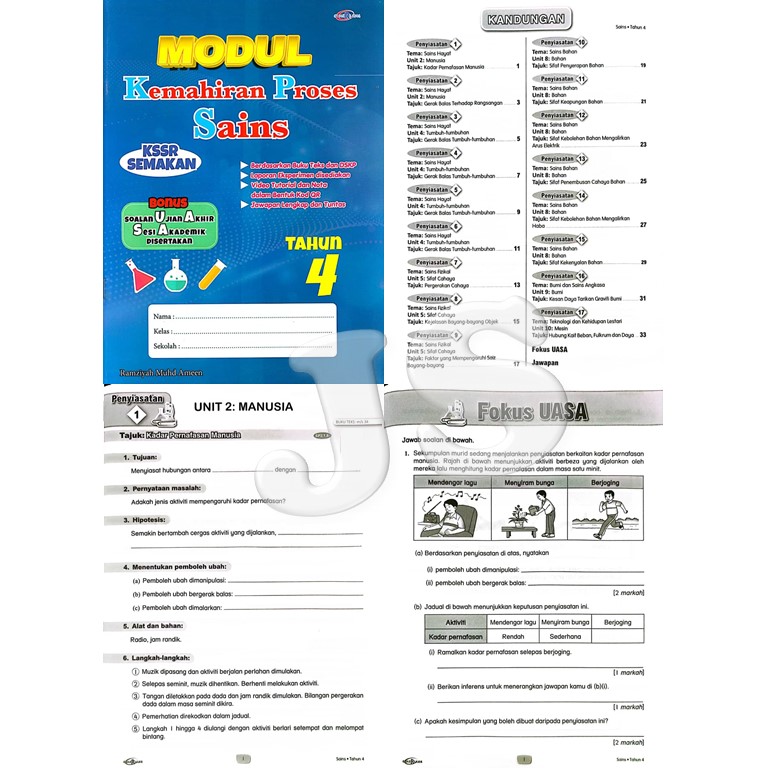 SCIENCE PROCESS EXPERIENCE MODULE YEAR 1 2 3 4 5 6 KSSR REVIEW 2025 ...