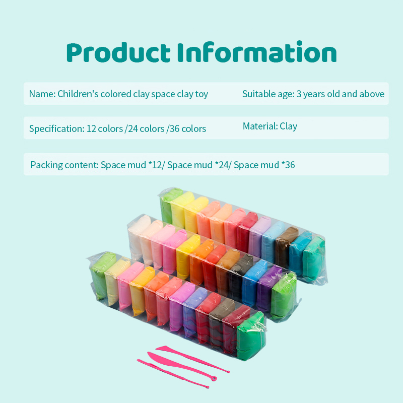 NonToxic Air Dry Super Light Clay 12/24/36 Butter Slime Plasticine