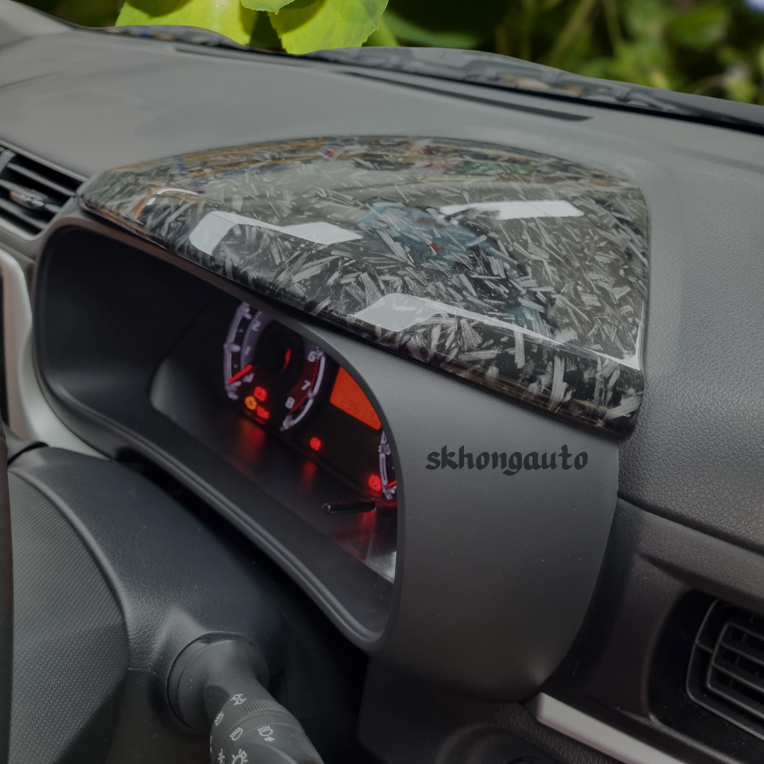perodua bezza 2016-2024 car meter frame cover garnish forged carbon ...