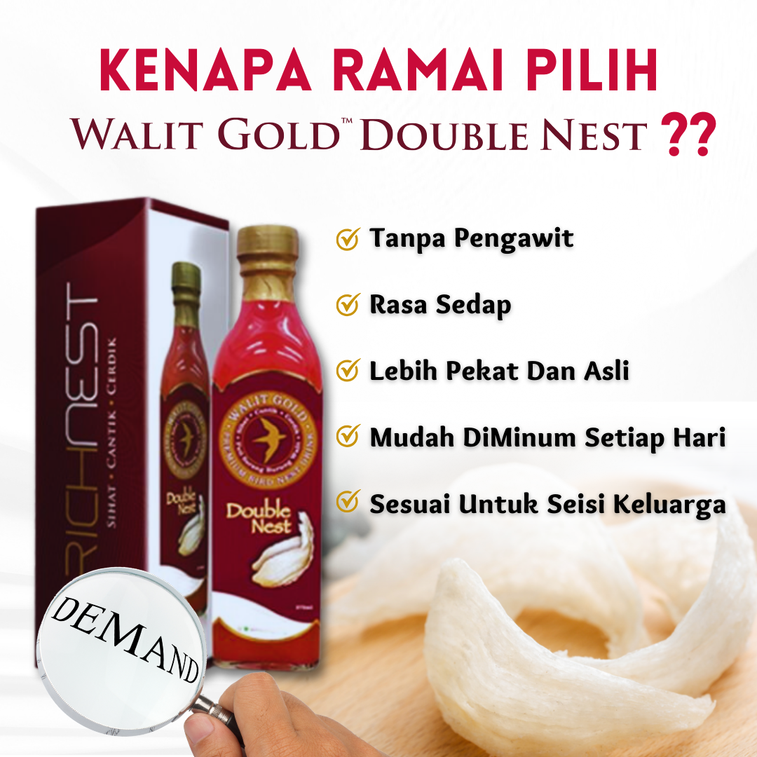 BIRD NEST CONCENTRATED - WALIT GOLD DOUBLE NEST Rawat Diabetes / Bantu ...