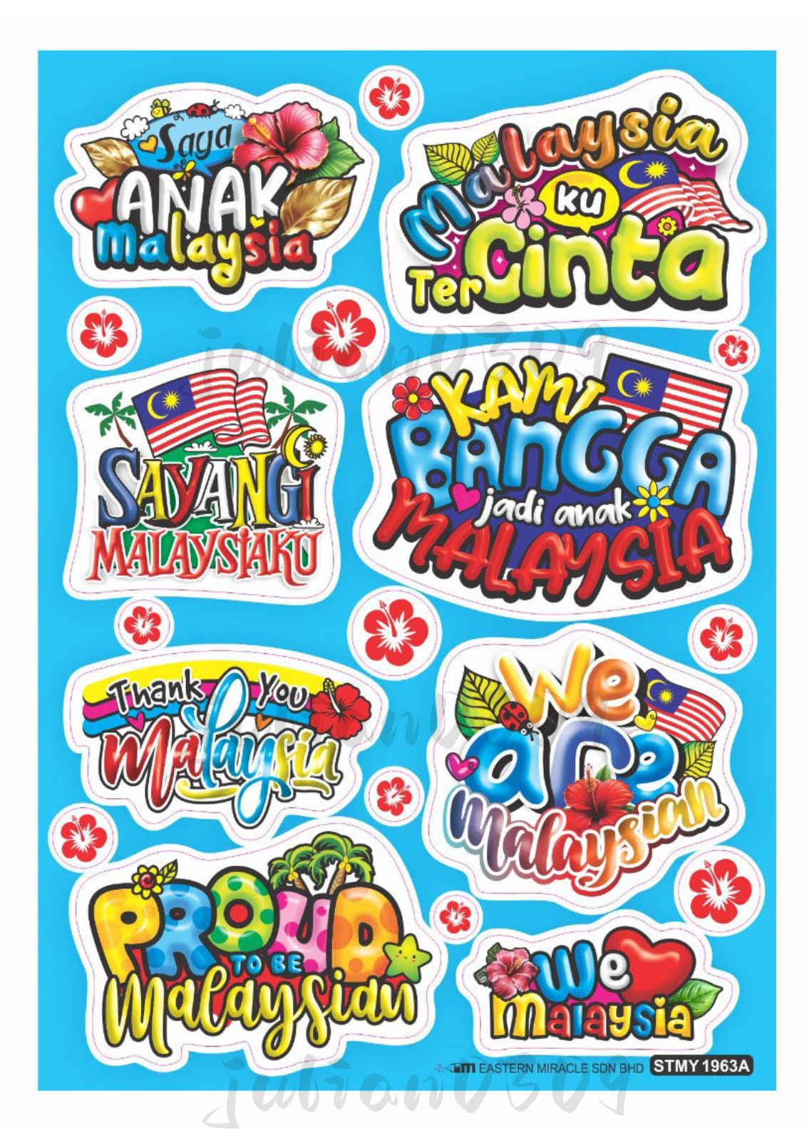 Merdeka Sticker Saya Anak Sticker Merdeka Sticker Flag | Shopee Philippines