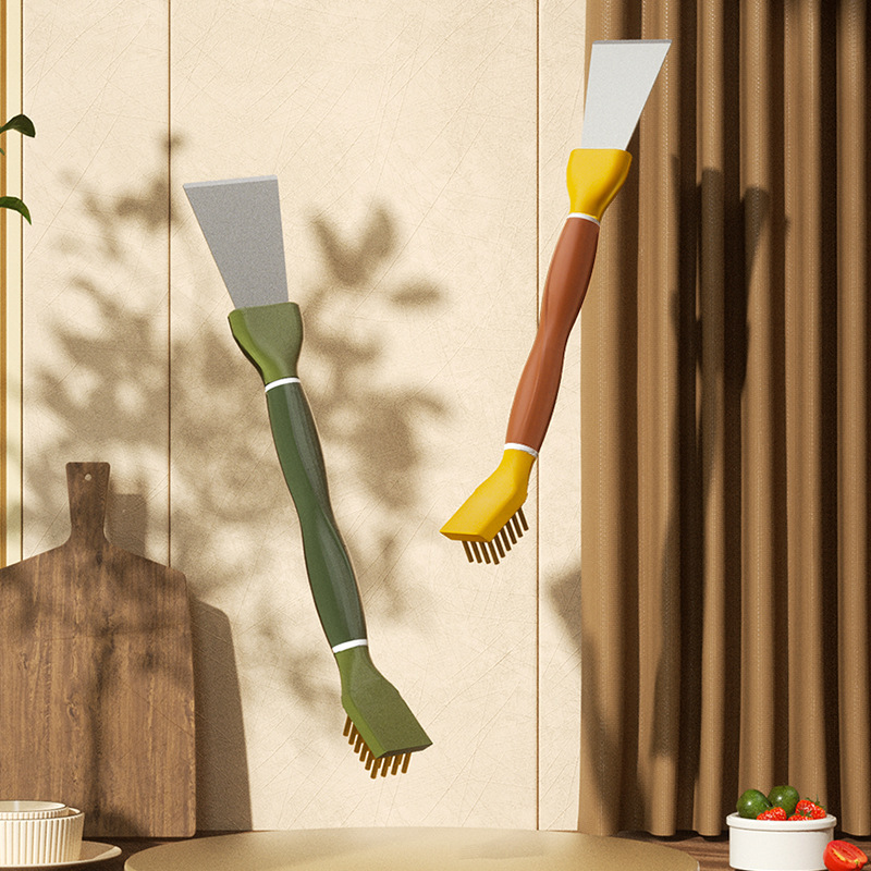 3 in 1 Brush Copper Wire Cleaning Brush Stainless Steel Scrapper Small