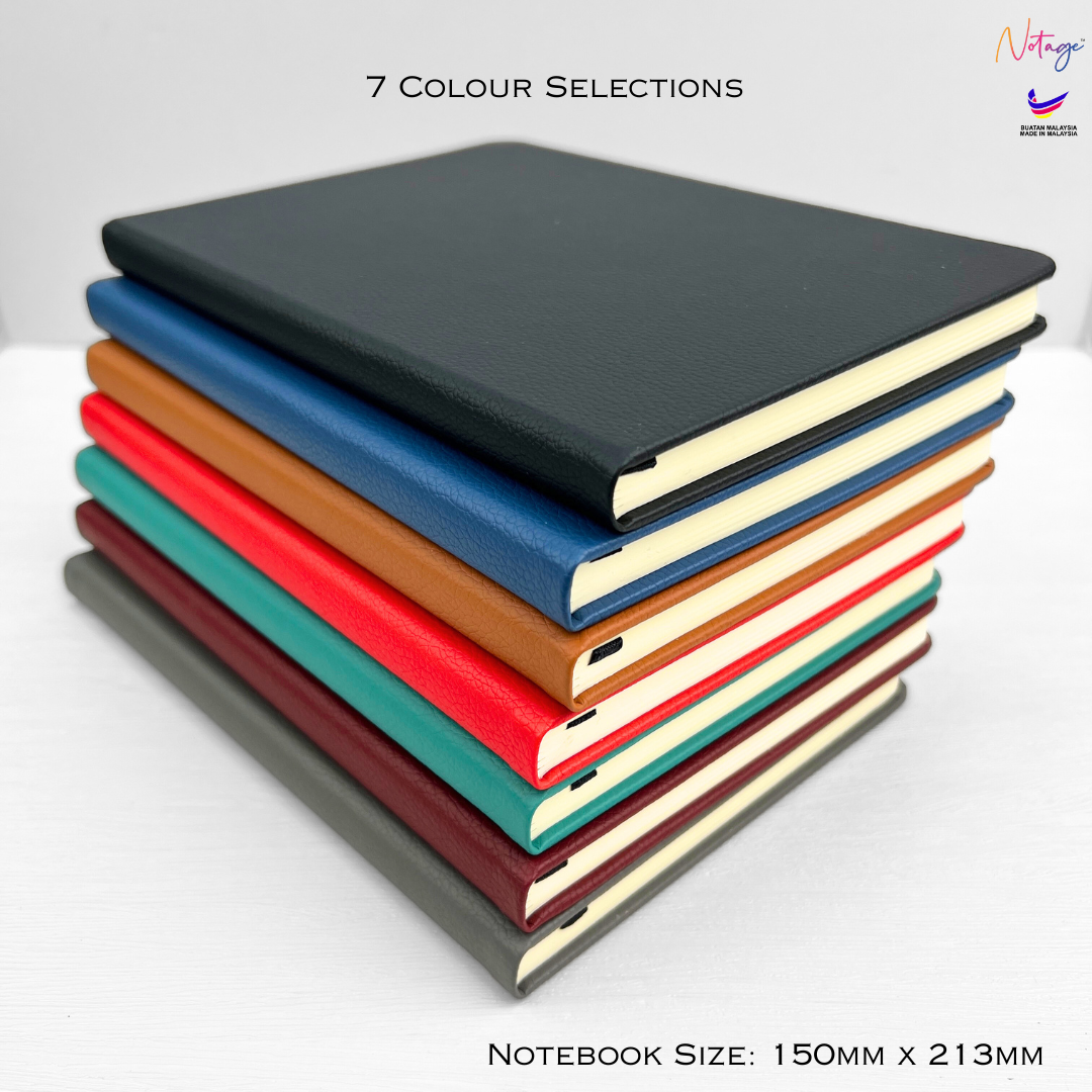 A5 Notebook Hard Cover Plain Diary Planner Student journal Notebook Oro ...