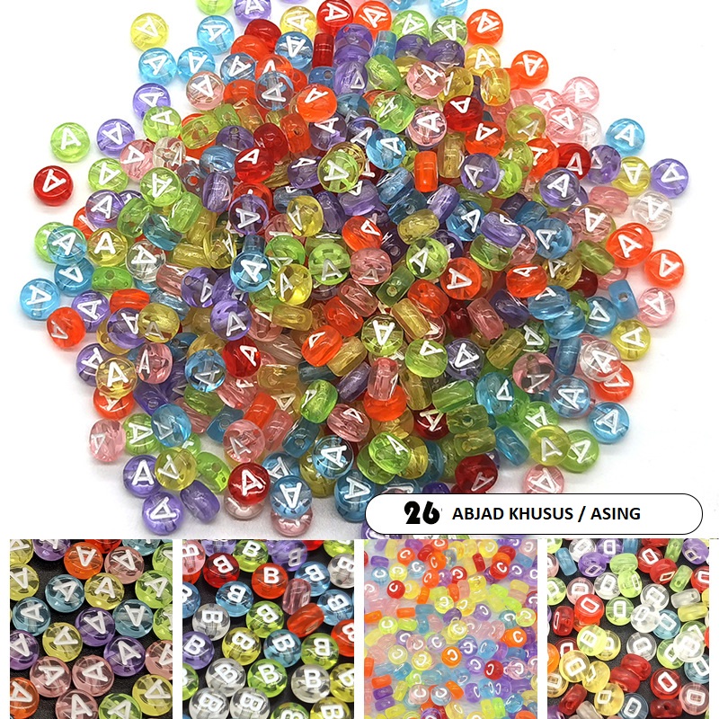 10 GRAMS OF ALPHABET BEAD ALPHABET BEAD/ SPECIAL FOR JELLY WITH WHITE ...