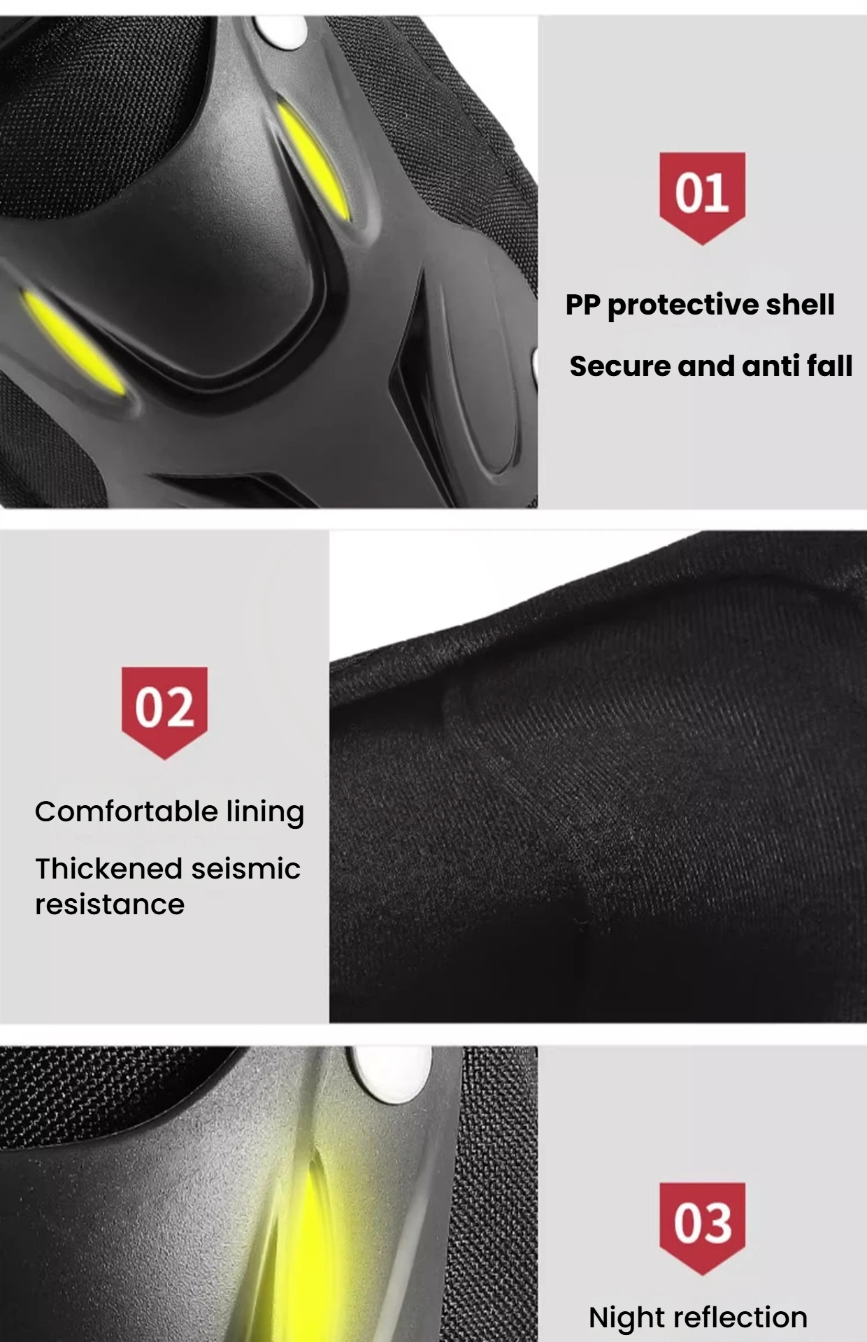 TDGO Knee Guard Elbow Protector Pads Armor Safety Gear Shield Pengawal ...