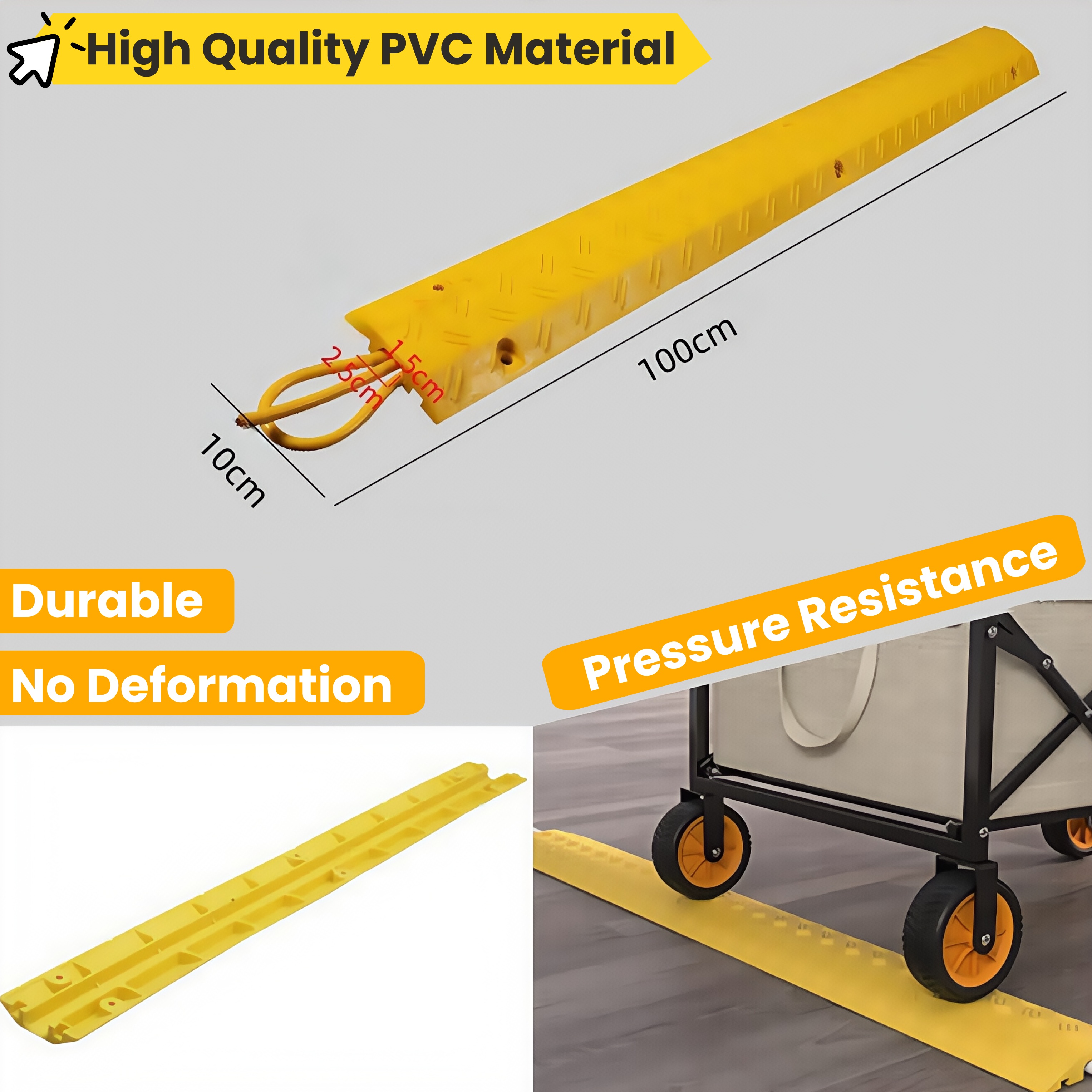 PVC Cable Protector Ramp Safety Cable Wire Cover Floor Hose Protector ...