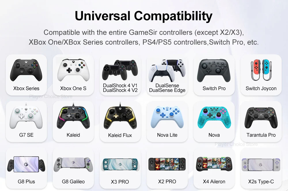 GameSir Thumb Grip Universal Pack Support Xbox Series DS4 DS5 G7se G7 ...