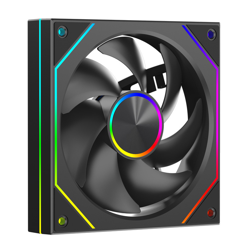 Yicobeila FR-202 Fan Black / White 5V ARGB 3Pin 12CM Casing Fan PWM ...