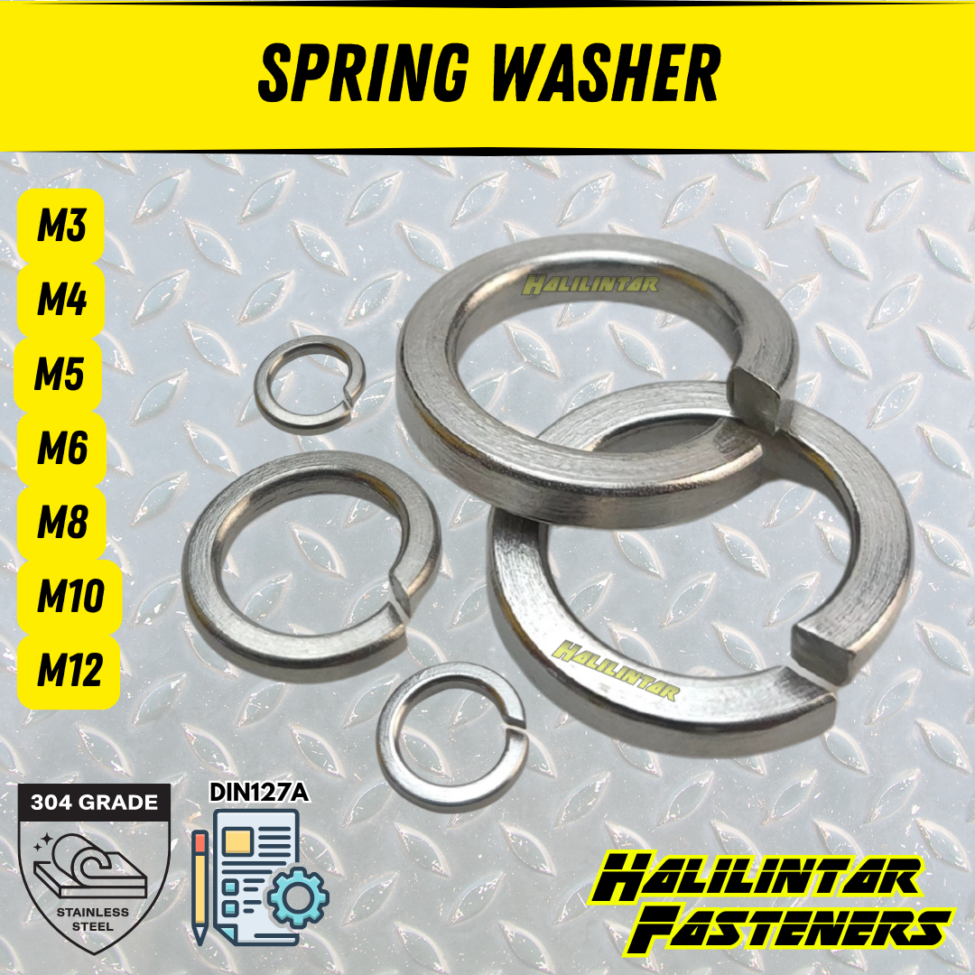Spring Washer / Spring Lock Washer SS304 A2-70 DIN 127 – Anti-Vibration ...
