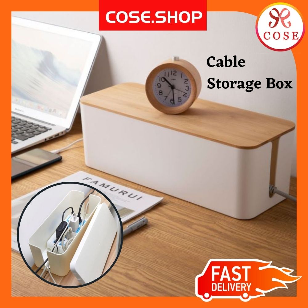 COSE Cable Management Box Cable Storage Box Cable Organizer Extension ...