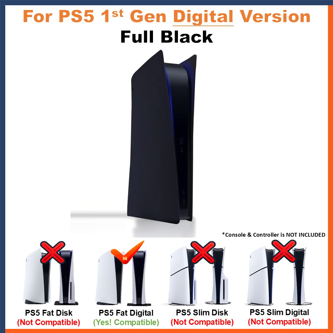 Playstation 5 Cover Faceplate PS5 Replacement Plate for PS5 / Slim Disk ...