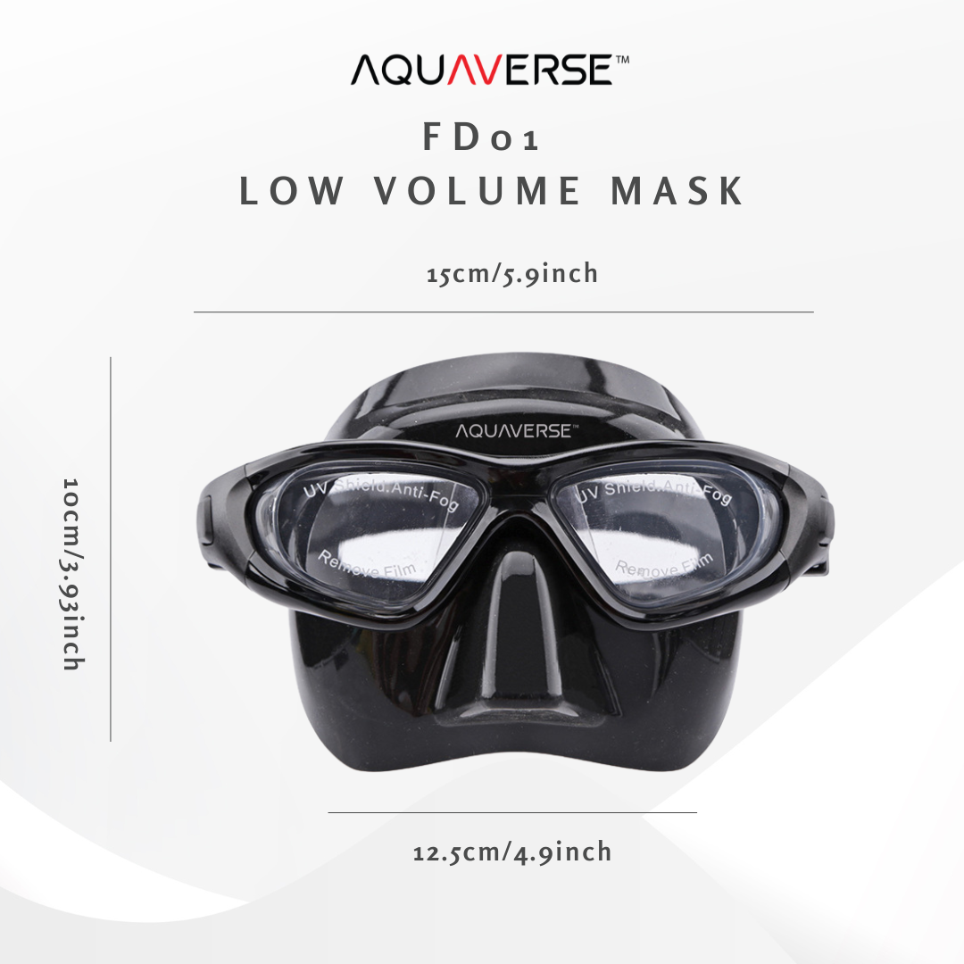 AQUAVERSE FD01 Ultra Low Volume Freedive Mask Spearfishing Mask Scuba ...