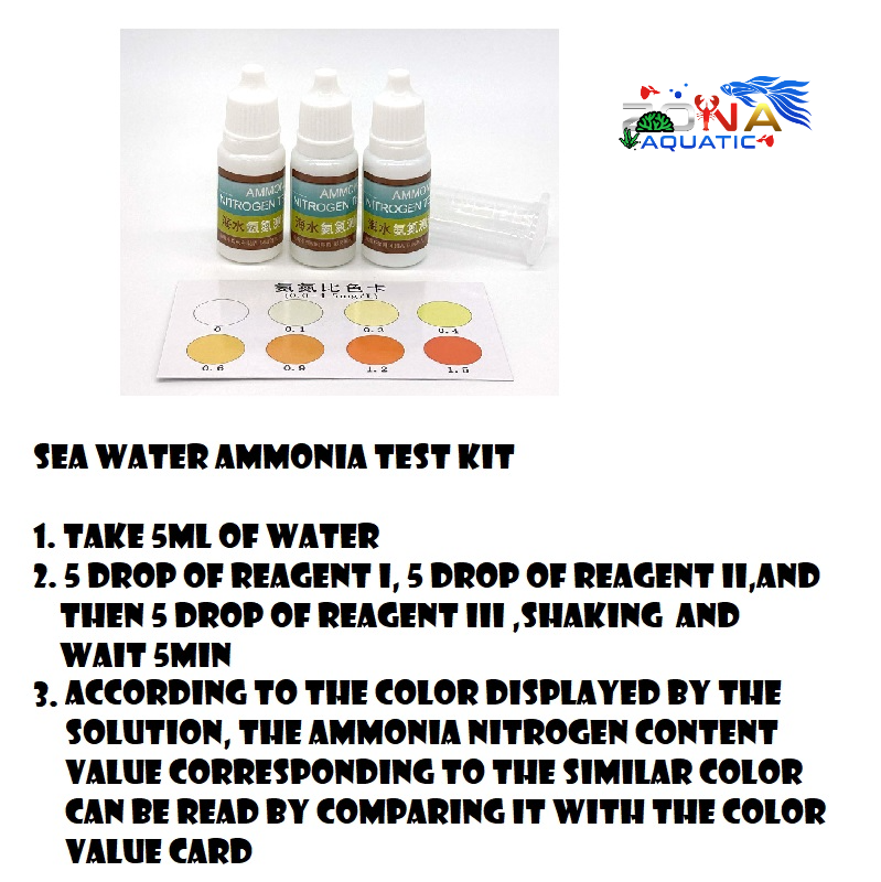WATER QUALITY TEST KIT REAGENT AMMONIA HARDNESS PH CHLORINE NO2 NO3 NH3