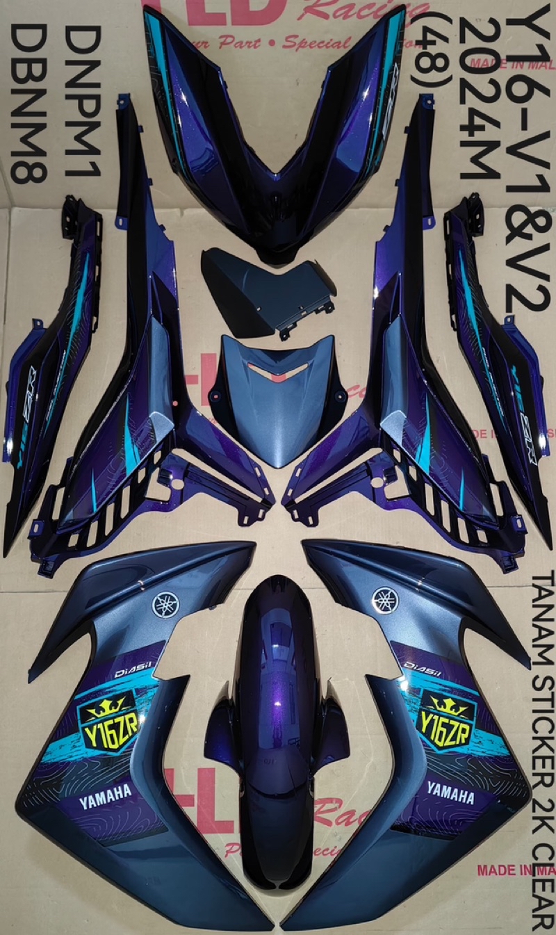 Coverset cover set tanam (HLD Racing) yamaha y16 y16zr v2 abs 2024 ...