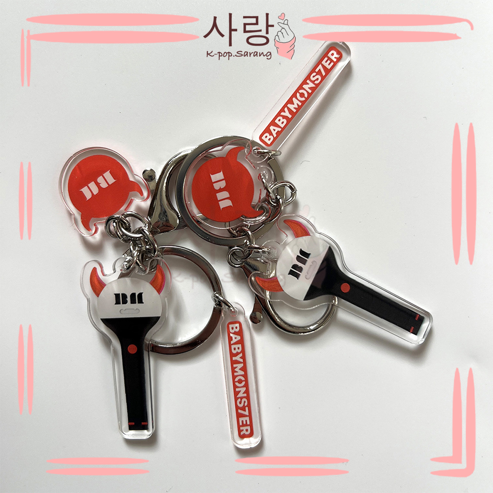 BabyMonster Keychain Lightstick Collection Kpop Ruka Pharita Asa Rami ...
