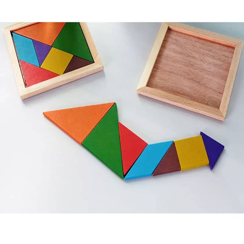 Montessori Wooden Tangram Puzzle – Fine Motor Skill Training, Early ...