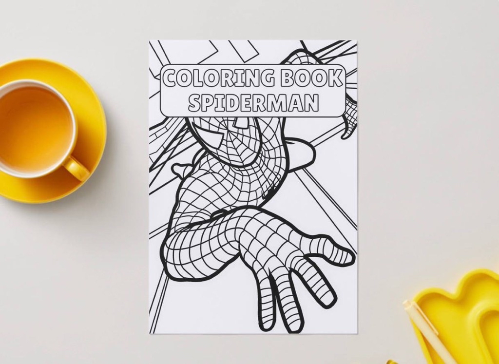 SPIDERMAN COLORING 25 StationeryPAGES RANDOM COLORING PAPER FOR ...